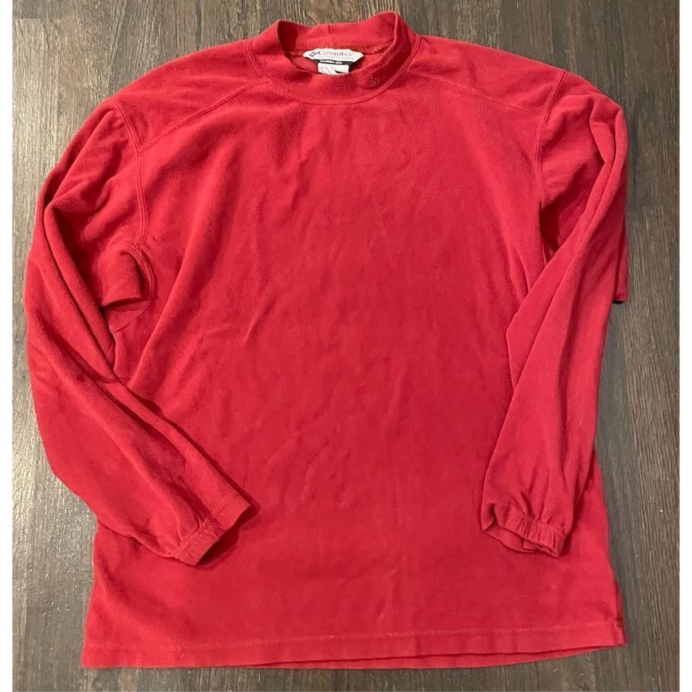 Columbia Men’s Turtleneck Pullover Fleece Red Size Large